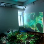 Installation Kunstverein Frankental, Erdfläche, Projektion