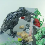 Rabenfigur in Installation